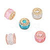 5Pcs 5 Colors Rack Plating Alloy European Beads MPDL-TADJ0001-03-1