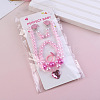 Cute Unicorn Alloy Plastic Children's Beaded Necklace & Bracelet & Cuff Ring & Clip-on Earring Jewelry Sets for Girl's FS-WGF4311-08-1