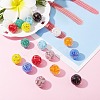 18Pcs 9 Colors Handmade Gold Sand Lampwork Beads LAMP-SZ0001-05-3