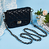 1Pc Black PU Leather Alloy Purse Chains FIND-HS0001-91P-5