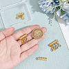 3Pcs 3 Styles 304 Stainless Steel Slide Lock Clasps FIND-UN00012-5