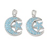 Brass Rhinestone Pendants RB-CBA6BF7-01P-1