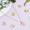 6Pcs Brass Locket Pendants KK-BBC0015-51-4