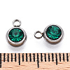 201 Stainless Steel Rhinestone Charms STAS-S068-03-3