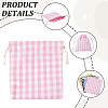 4Pcs 4 Colors Tartan Linen Storage Bags ABAG-CY0001-08-6