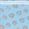 HOBBIESAY 48Pcs 6 Style Rhinestone Pandants ALRI-HY0001-03-4