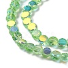Transparent Electroplate Glass Beads Strands GLAA-Q099-I01-04-3