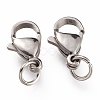 Tarnish Resistant 304 Stainless Steel Lobster Claw Clasps STAS-G240-01D-P-2