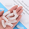 Transparent Crackle Acrylic Beads CACR-S009-001B-NA-6