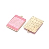 Rack Plating Alloy Enamel Pendants ENAM-N056-430A-2