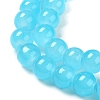 Baking Paint Imitation Jade Glass Round Bead Strands X-DGLA-Q021-8mm-06-3