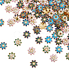 100Pcs Multi-Petal Alloy Enamel Bead Caps FIND-HY0001-07-1