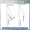 2 Pairs 2 Styles ABS Plastic Imitation Pearl Chain Non-slip Bra Straps FIND-CY0001-25-2