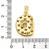 Brass Micro Pave Cubic Zirconia Pendants KK-E061-03G-04-3