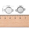 Tibetan Style Alloy Cabochon Connector Settings TIBE-M022-10AS-3