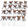 20Pcs 20 Styles Sea Animals Ttheme Transparent Glass Empty Bottles with Alloy Pendants AJEW-DR00031-1