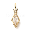 Brass Glass Pendants KK-U061-20G-01-1