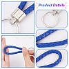 CRASPIRE 24Pcs 12 Colors Imitation Leather Keychain KEYC-CP0001-01-4