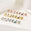 316L Stainless Steel Cubic Zirconia Cartilage Earrings for Women WGF6ABA-21-3