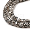 Electroplate Transparent Glass Beads Strands GLAA-C029-03B-05-3