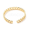 Brass Curb Chain Shape Open Cuff Bangle for Women BJEW-B054-38G-2