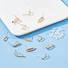 12Pcs 2 Style Brass Stud Earring Findings KK-BC0007-95-4