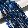 Natural Striped Agate/Banded Agate Beads Strands G-Z060-A01-B11-2