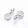 Tibetan Style Alloy Glue On Flat Pad Pendant Bails X-TIBEP-1124-AS-LF-3