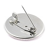 Breast Cancer Awareness Ribbon Glass Brooches JEWB-L019-01J-3