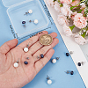 6 Pairs 2 Style Shell Pearl Ball Stud Earrings EJEW-BBC0001-34-3
