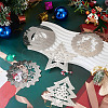 5Pcs 5 Styles Christmas 201 Stainless Steel Laser Cut Connector Charms STAS-TA0005-78-5