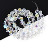 Electroplate Glass Beads Strands EGLA-T021-21B-2