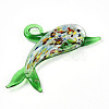 Handmade Silver Foil Lampwork Big Pendants LAMP-T023-13D-2