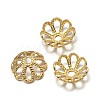 Multi-Petal Brass Fancy Bead Caps KK-E711-045G-NR-1