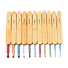 Bamboo Handle Aluminum Crochet Hook Needle Sets TOOL-R057-1