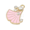 Alloy Enamel Pendants with Rhinestone FIND-Z070-07G-03-2