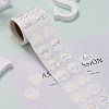 Heart and Flat Round with Word Love Valentine's Stickers Self Adhesive Tag Labels X-DIY-E023-05-5
