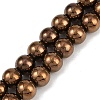 Electroplated Synthetic Magnetic Hematite Beads Strands G-G174-L01-04-1