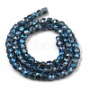 Electroplate Transparent Glass Beads Strands GLAA-C029-03A-06-2