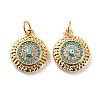 Brass Micro Pave Cubic Zirconia Pendants X-ZIRC-P092-010G-03-RS-2