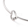 Non-Tarnish 201 Stainless Steel Hollow Out Heart Bangle BJEW-P285-01P-3