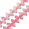 Electroplate Transparent Glass Beads Strands EGLA-N056-03A-06-1