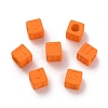 Rubberized Style Opaque Acrylic Beads OACR-K007-013A-3