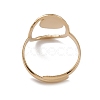 Ion Plating(IP) 304 Stainless Steel Hollow Oval Cuff Ring Findings RJEW-G285-19G-3