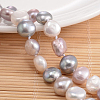 Natural Pearl Nuggets Beaded Necklace NJEW-P126-B-01B-01-2