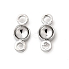Flat Round Brass Rhinestone Connecter Settings KK-P340-06A-P-1