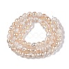 Electroplated Crackle Glass Beads Strands EGLA-N014-6mm-02-2