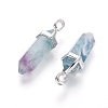 Natural Fluorite Double Terminated Pointed Pendants X-G-F295-05I-2