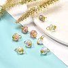 Crackle Glass Pendants PALLOY-JF00900-2