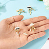 2 Pairs 2 Styles Cloud & Teardrop Alloy Enamel Stud Earrings for Women EJEW-TA0001-50-5